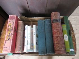 A collection of books , including Beatrix Potter, Don Quixote, Annuals etc
