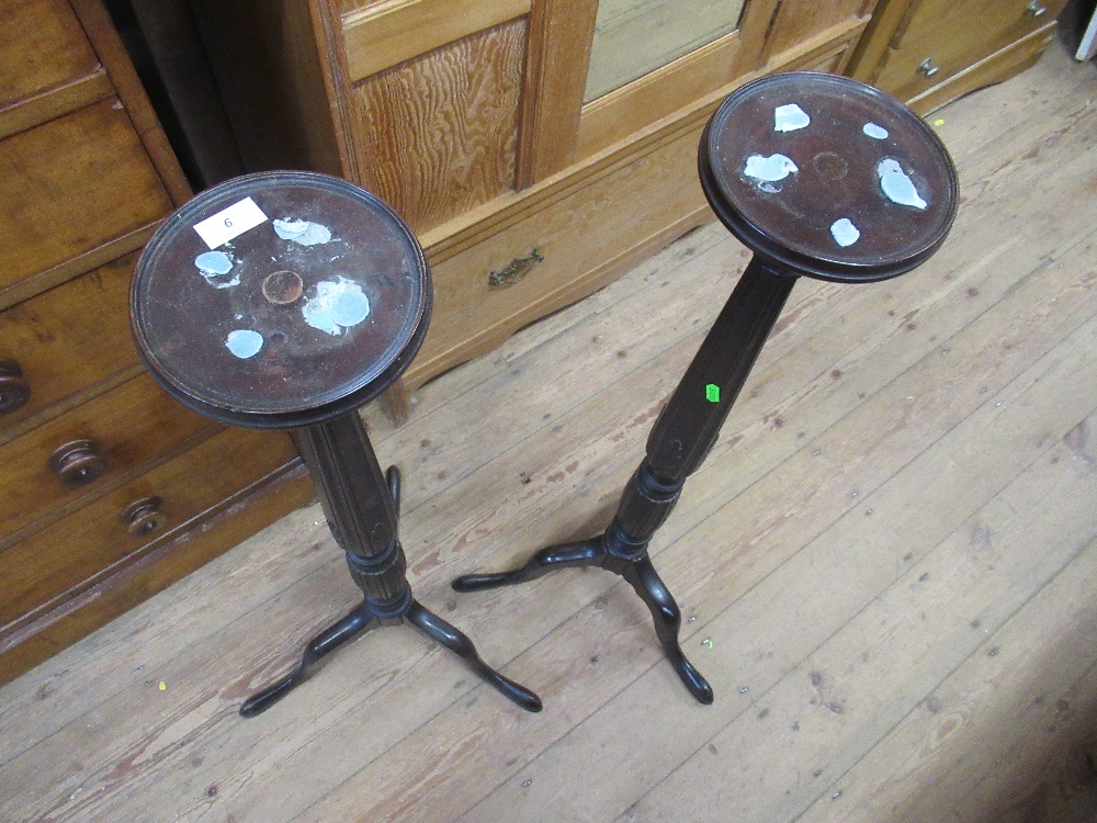 A pair of Edwardian Jardinière stands height 38ins - Image 2 of 3