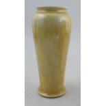 A Ruskin lemon ground vase, impressed marks, dated 1913, height 8.5ins