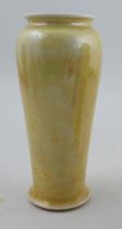 A Ruskin lemon ground vase, impressed marks, dated 1913, height 8.5ins