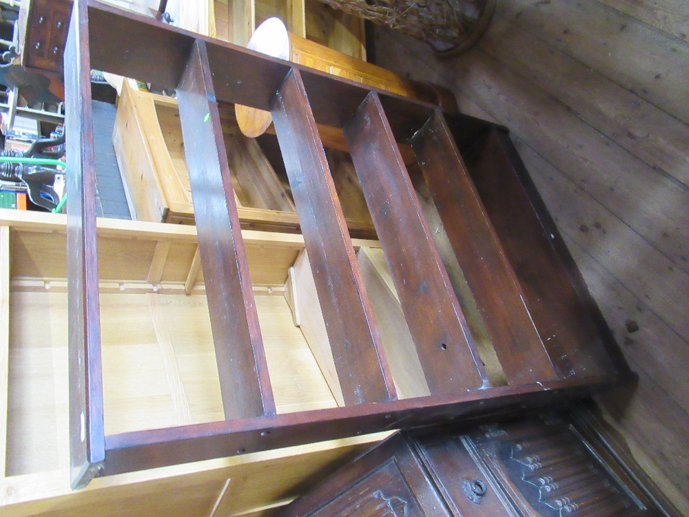 A set of shelves, bureau, oak dining table and two chairs - Image 3 of 4