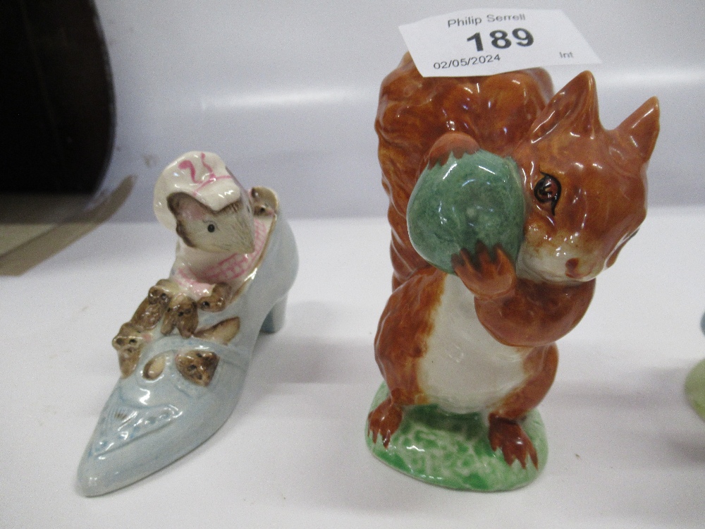 A collection of Beswick Beatrix Potter figures to include, Mrs Floppy Bunny, Squirrel Nutkin, Miss - Image 2 of 4