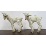 Two Wedgwood & Co Ltd models, of lambs, height 4ins