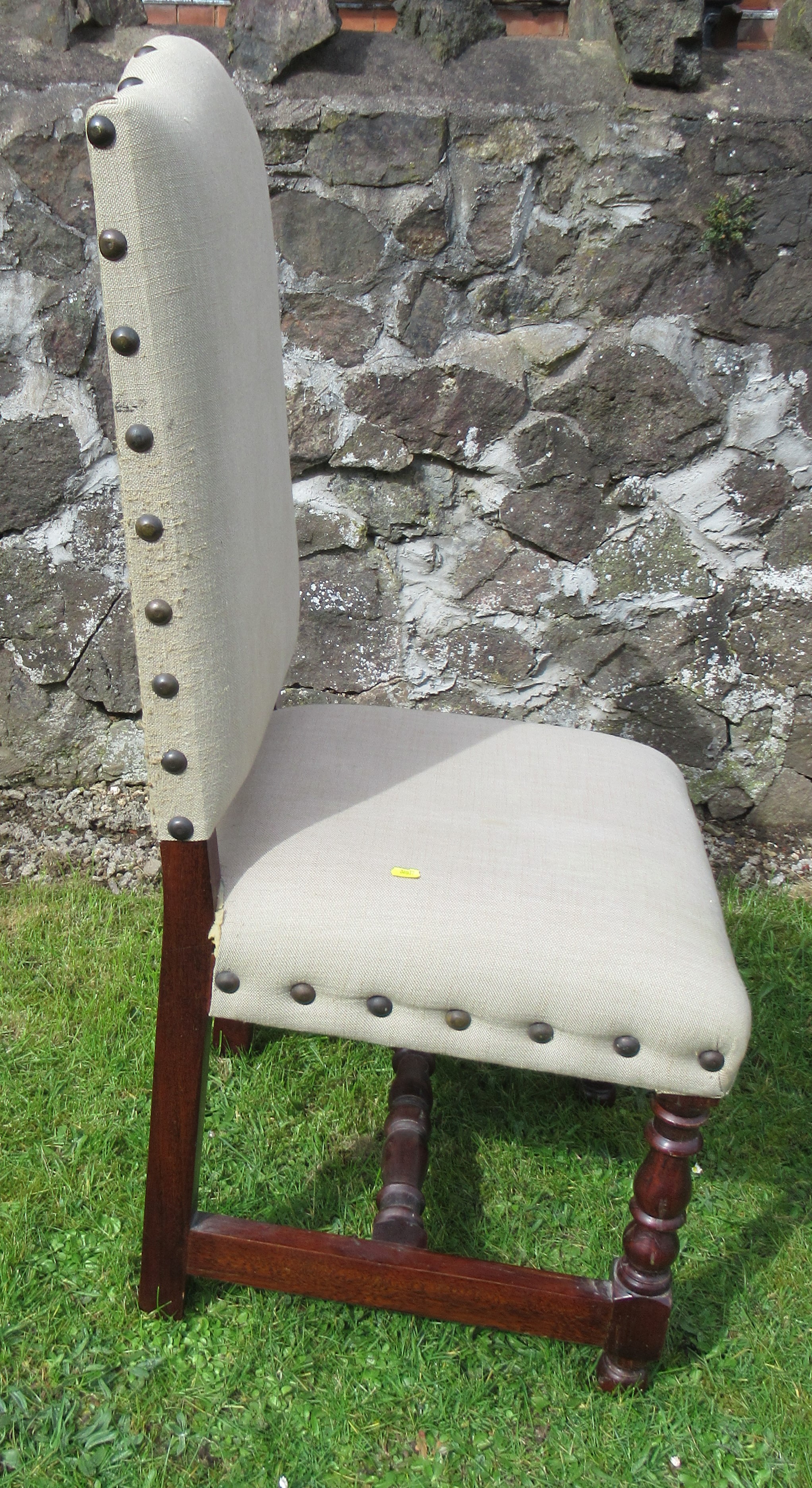 A pair of upholstered dining chairs - Image 2 of 2