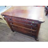 A mahogany chest of drawers, width 36ins, height 31ins, depth 19ins