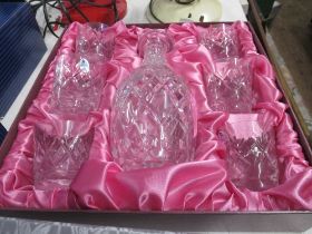 A collection of boxed  Royal Doulton glassware and crystal etc