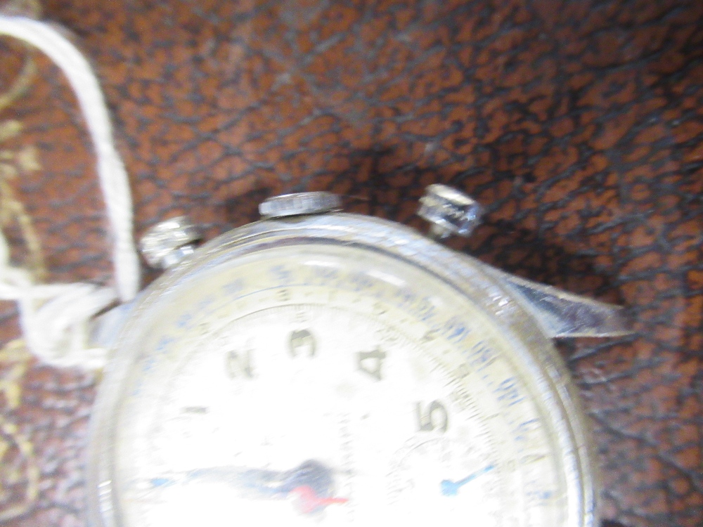 A pierced Chronograph watch stamped 4397 to the back - Image 2 of 3