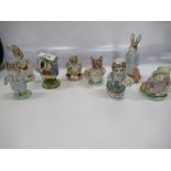 A collection of Royal Albert  Beatrix Potter figures to include, Tom Kitten, Jeremy Fisher, Peter