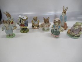 A collection of Royal Albert  Beatrix Potter figures to include, Tom Kitten, Jeremy Fisher, Peter