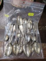 A collection of hallmarked silver spoons