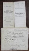 Three documents, an 1882 mortgage, an 1880 mortgage and an Articles Agreement 1920