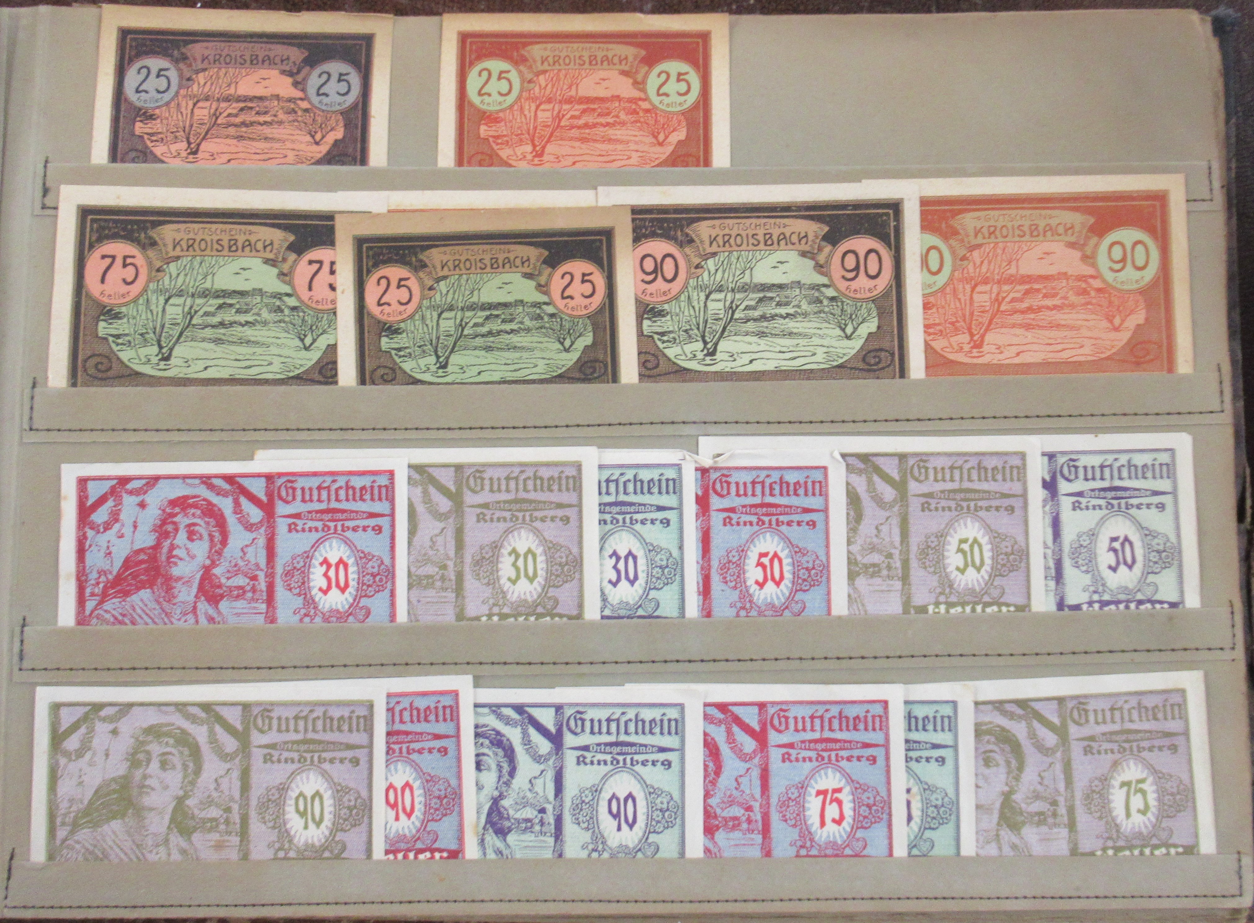 An album of Continental bank notes