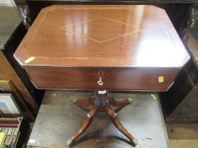 A 19th century work table, width 18ins