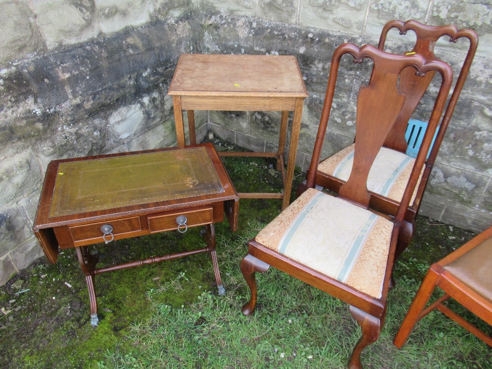 A collection of chairs including Edwardian examples, including 4 leather seats designed by John - Image 6 of 6