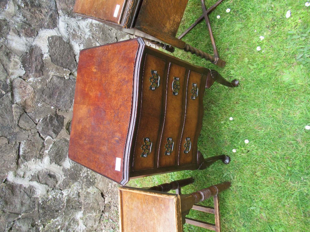 A sewing cabinet, chest of drawers and a stool - Image 3 of 5