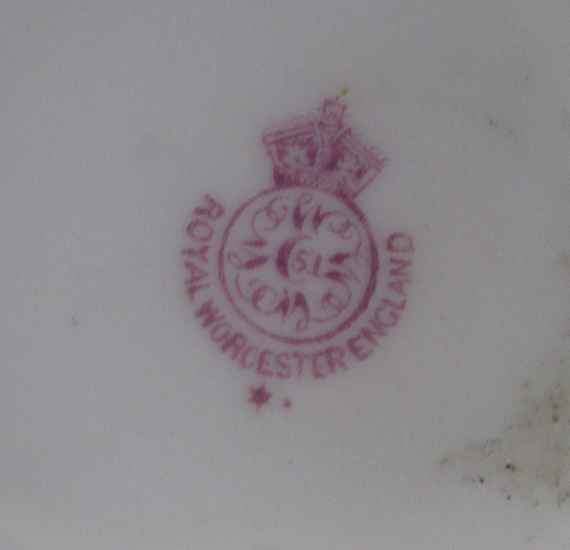 A Royal Worcester miniature saucer, decorated with sheep, signed Jas Stinton, together with a - Image 3 of 6