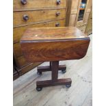 A 19th century mahogany work table width 22ins height 29ins