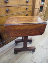 A 19th century mahogany work table width 22ins height 29ins