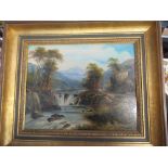 Willis Pryce, oil on board, river scene, 10ins x 12ins