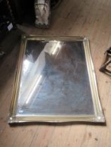A large rectangular gilt framed mirror, 44ins x 36ins