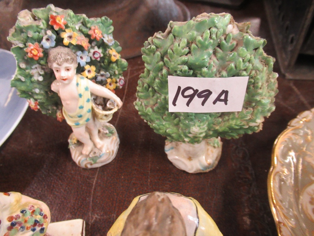 Four Antique porcelain models to include a pair of figures - Image 2 of 2