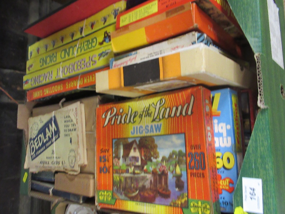 A box of vintage games