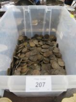 A large collection of 1 Penny Coins, Victorian and later examples