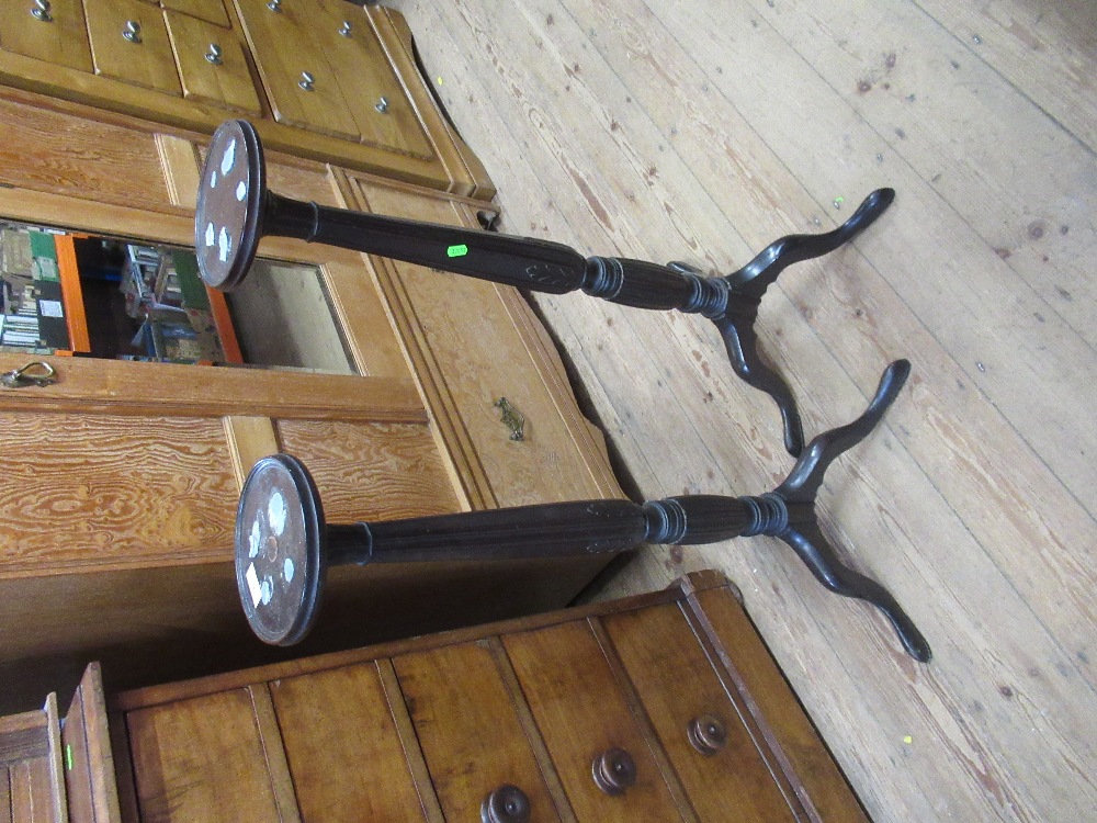 A pair of Edwardian Jardinière stands height 38ins