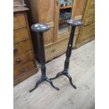 A pair of Edwardian Jardinière stands height 38ins