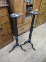 A pair of Edwardian Jardinière stands height 38ins