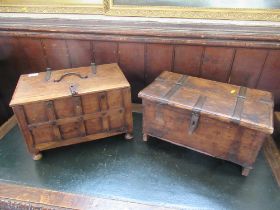Two Antique design boxes, width 15ins, height 10ins, width 14ins, height 6ins