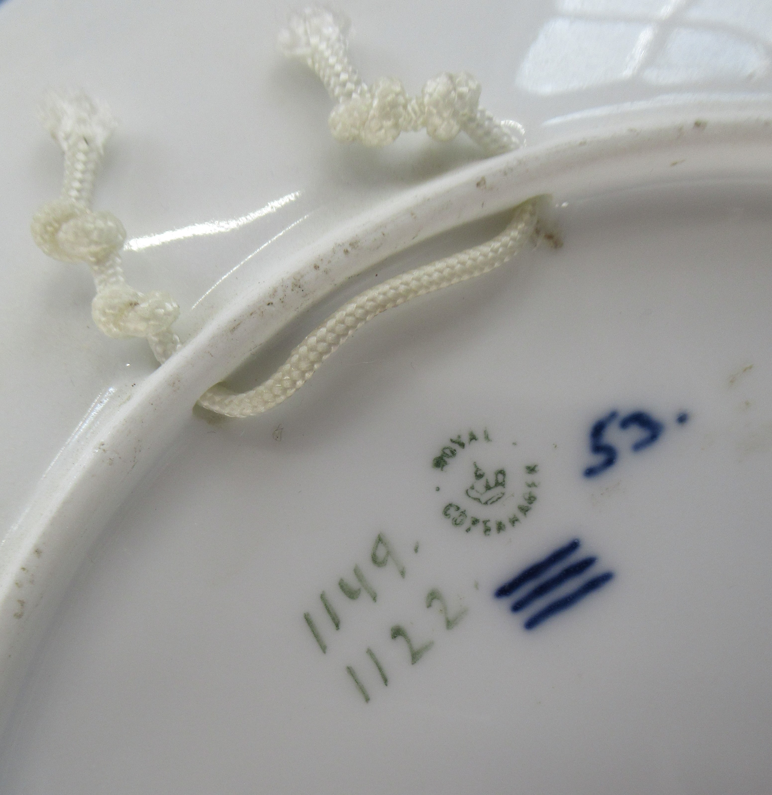 Two Royal Copenhagen plates, one with windmill, the other with birds in a bush both, pre 1923 - Image 2 of 3