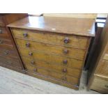 A Victorian mahogany chest of drawers, width 44ins, depth 23ins, height 43ins