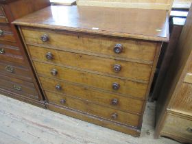 A Victorian mahogany chest of drawers, width 44ins, depth 23ins, height 43ins
