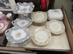 A collection of 19th century porcelain including Derby