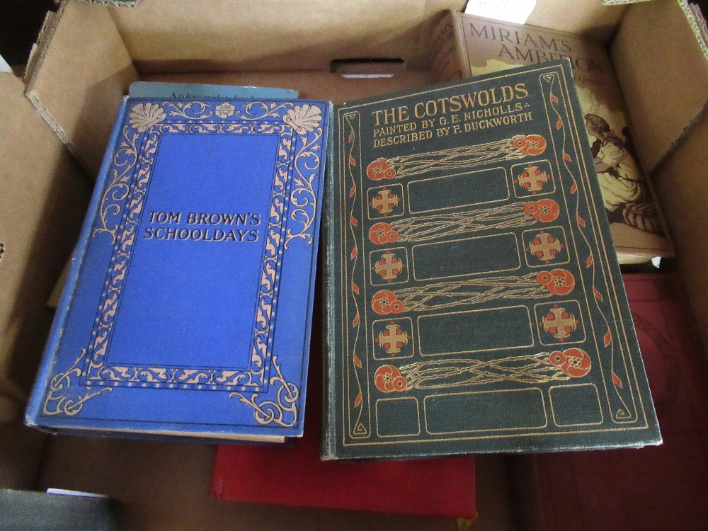 A collection of books including The Cotswolds, G.F Nickols, The Gluggs fo Gosh, Tom Brown's School - Image 2 of 6