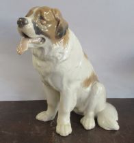 A Bing and Grondahl impressive model, of a St Bernard, No 1916, made before 1948, height 12ins