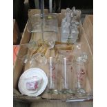 A box of glassware