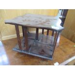 A small Edwardian table top revolving book stand width 16ins, height 12ins