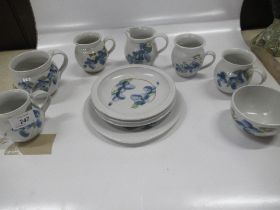 A collection of Skye pottery tea ware