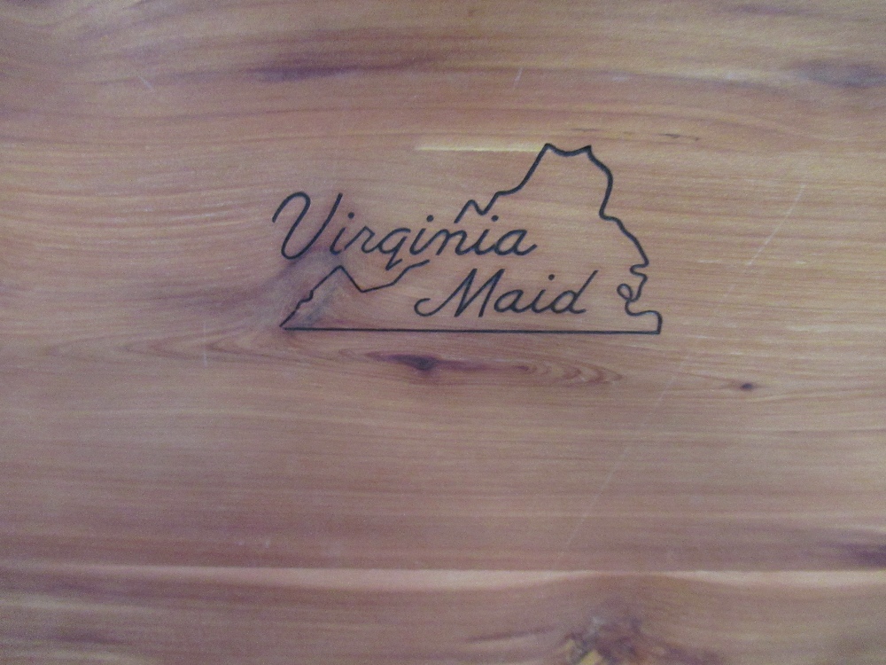 A blanket chest with raising lid stamped Virginia made - Image 3 of 4