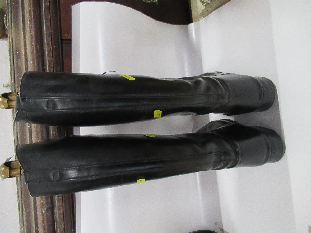 A pair of Riding Boots, with the words, Tom Hill est 1873, boots for riding etc on them - Image 3 of 3