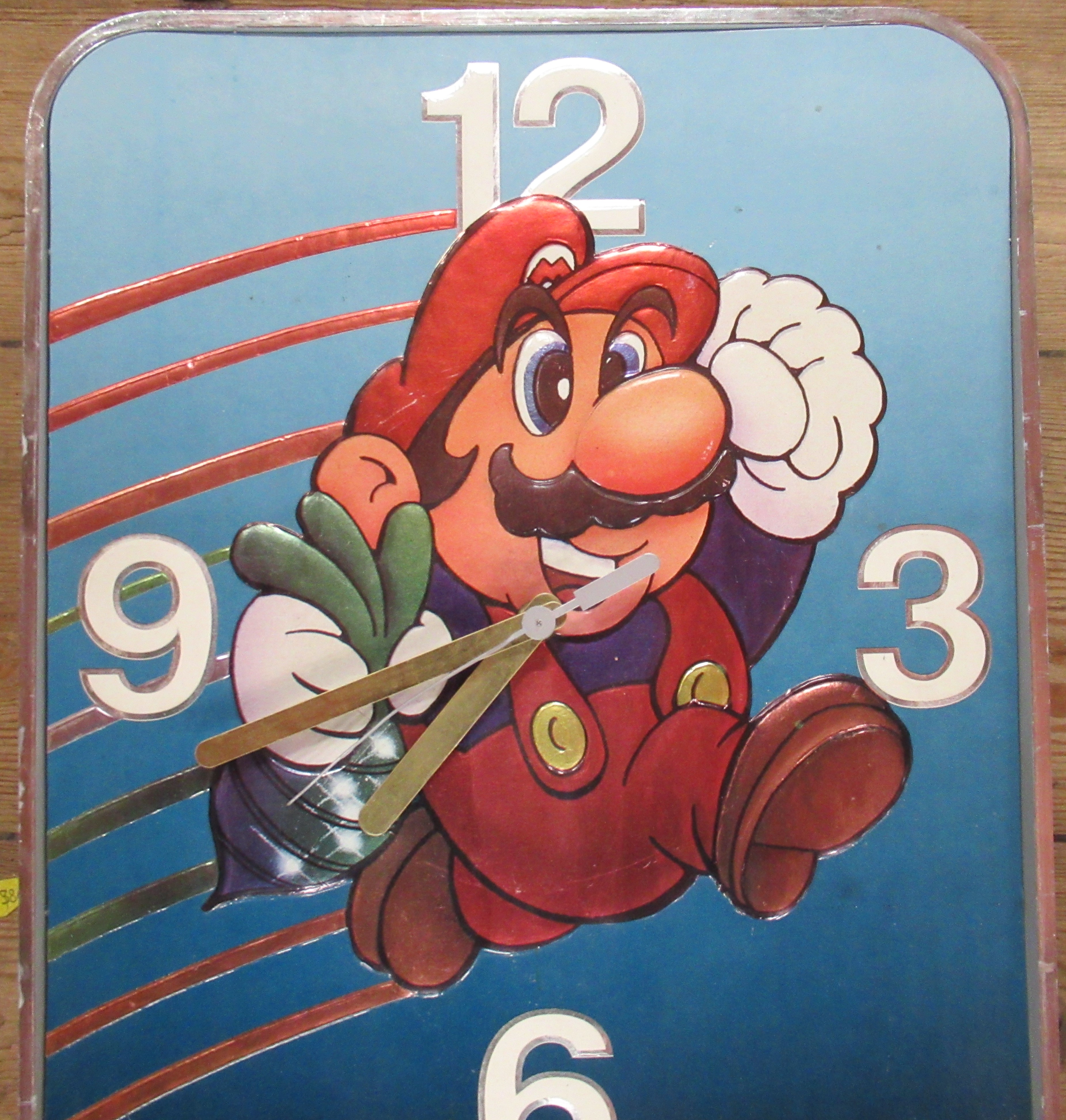 A world of Nintendo Mario wall clock, of rectangular form, 19.5ins x 12ins - Image 3 of 5