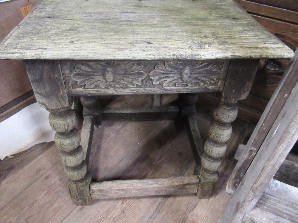 A collection of furniture to include a painted rack, joint stool, stool etc - Image 4 of 4