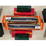 A group of Hornby Railways modern trains, 00 Guage Scale models, including an Intercity train.