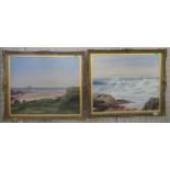 Two M.F.Findlay, oil on canvas beach scenes , 20ins x 24ins