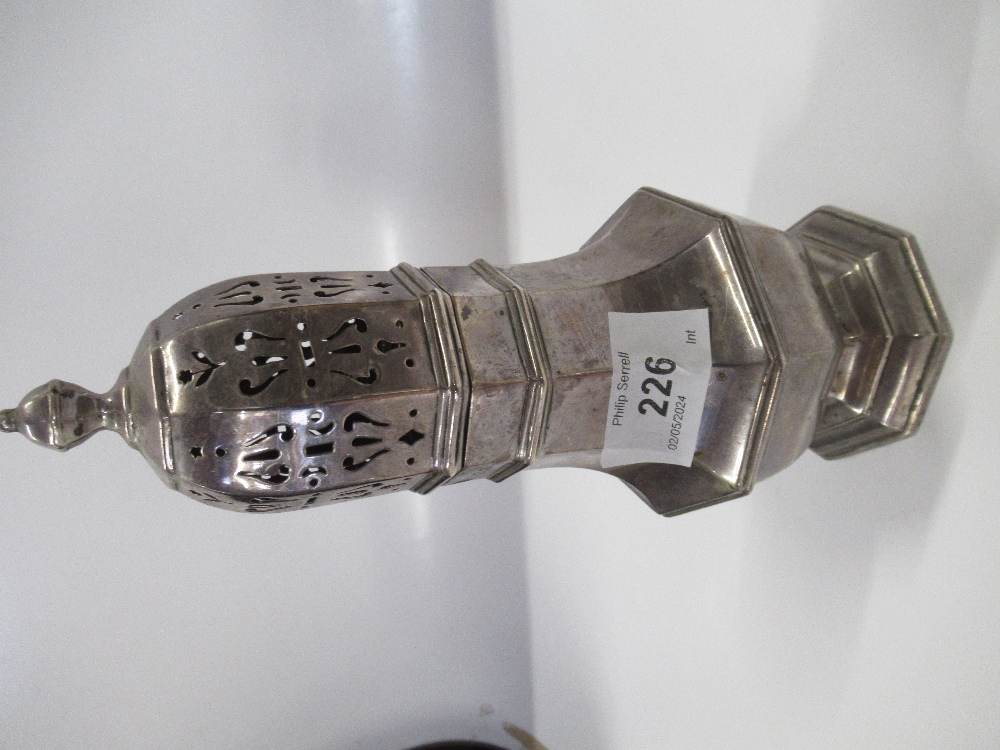 A hallmarked silver sugar sifter, weight 7oz, height 8ins - Image 5 of 5