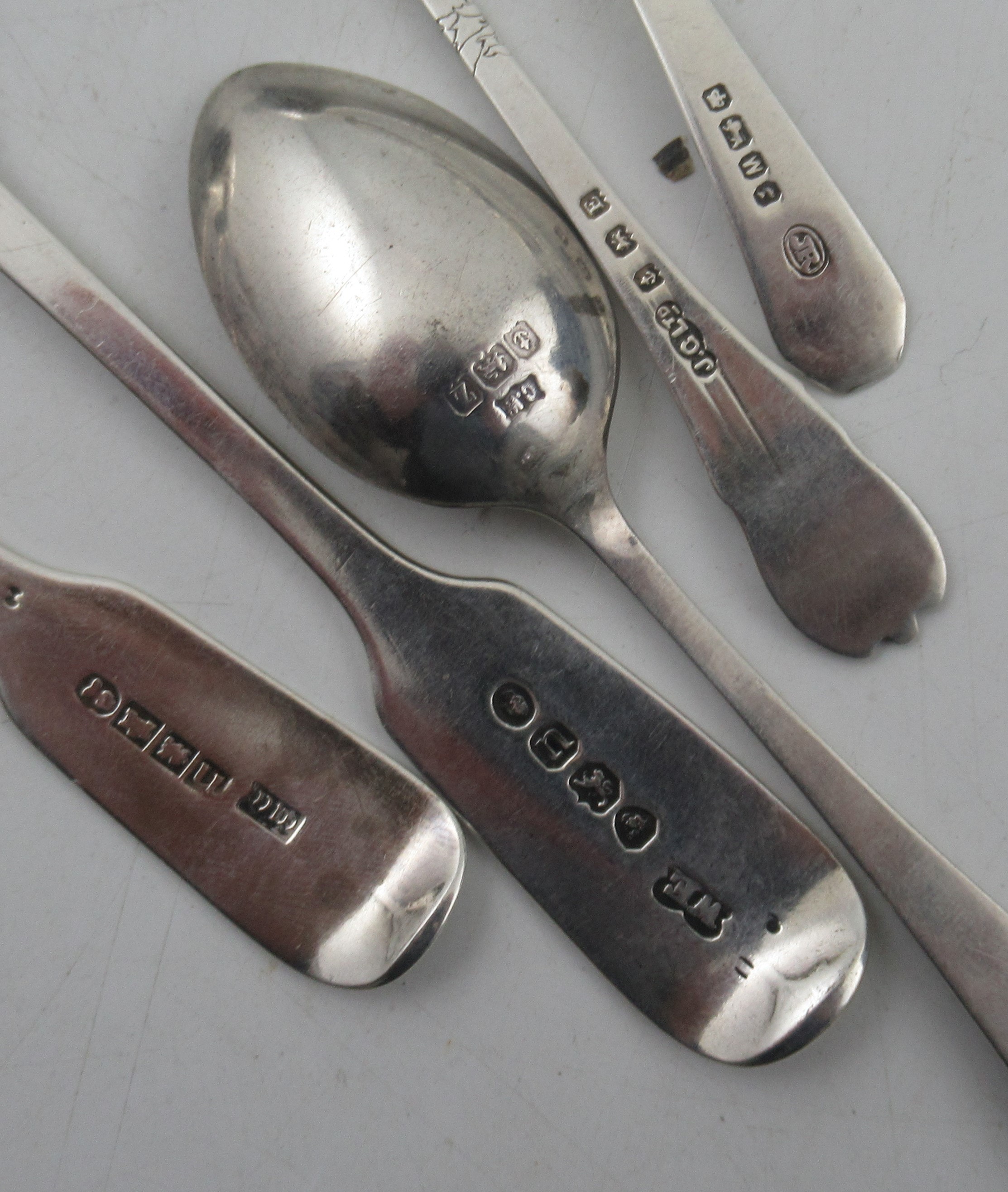 Two sets of six silver coffee spoons, together with three other silver coffee spoons and six - Image 2 of 2