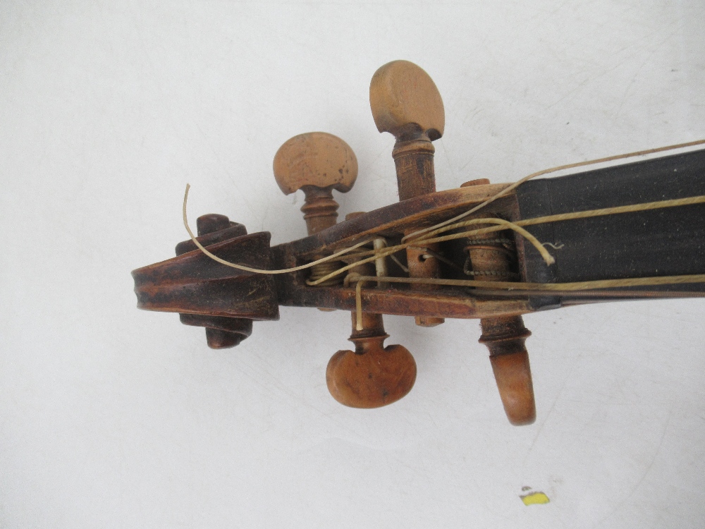 A cased violin, with two piece back, bearing label for repairer M. Andersen - Image 4 of 11