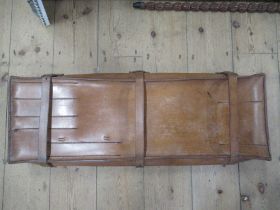 A World War Two leather officers rifle or Shotgun take down case by J.B.Brooks Ltd, dated 1943 &